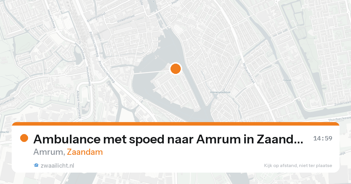 Ambulance met spoed naar Amrum in Zaandam — 21 aug 2026