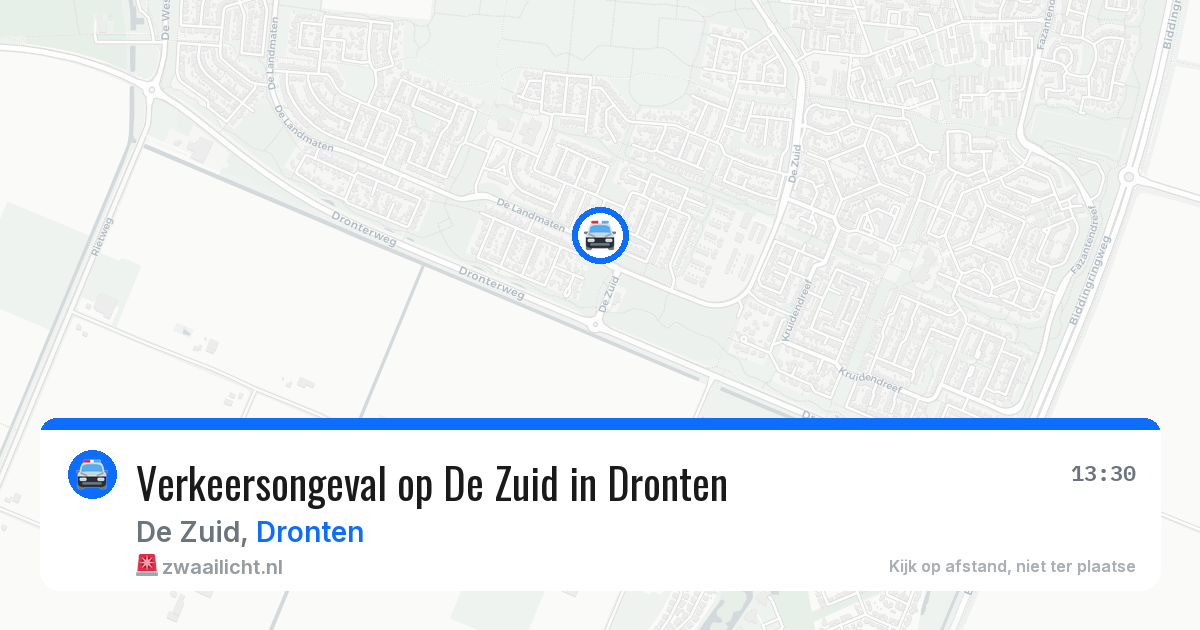 Verkeersongeval op De Zuid in Dronten — 21 mei 2026