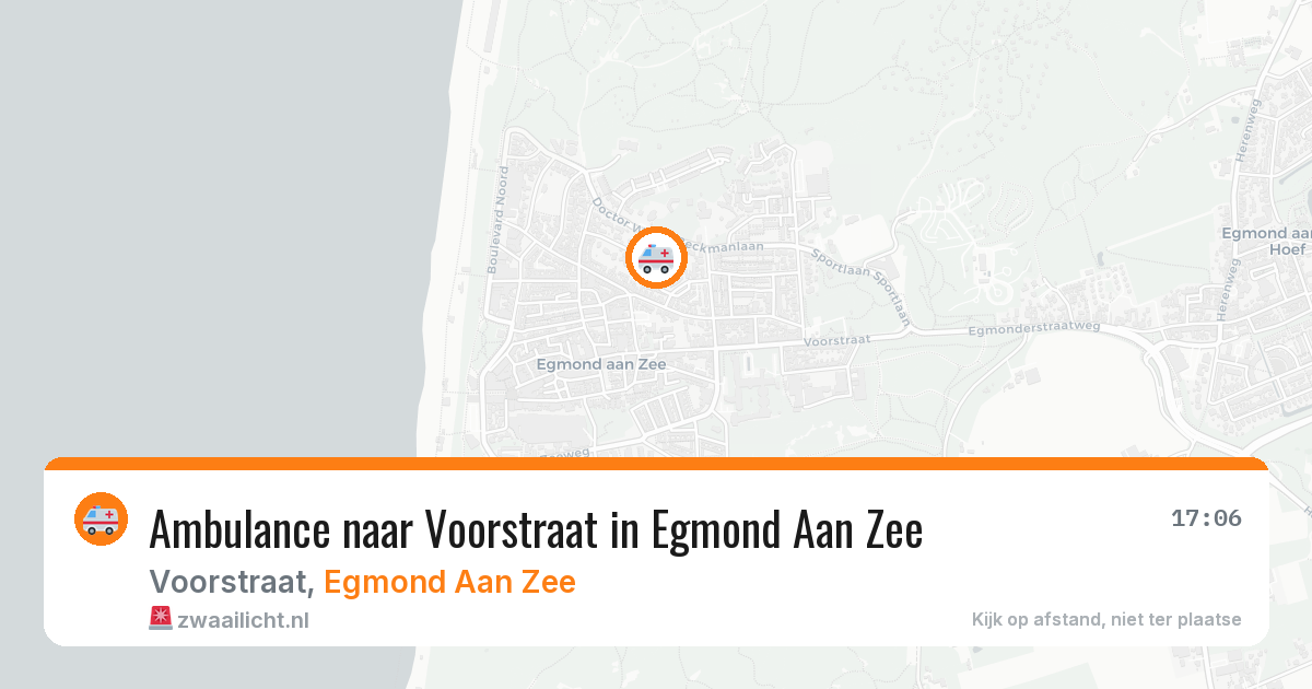 Ambulance naar Voorstraat in Egmond Aan Zee — 1 jun 2026