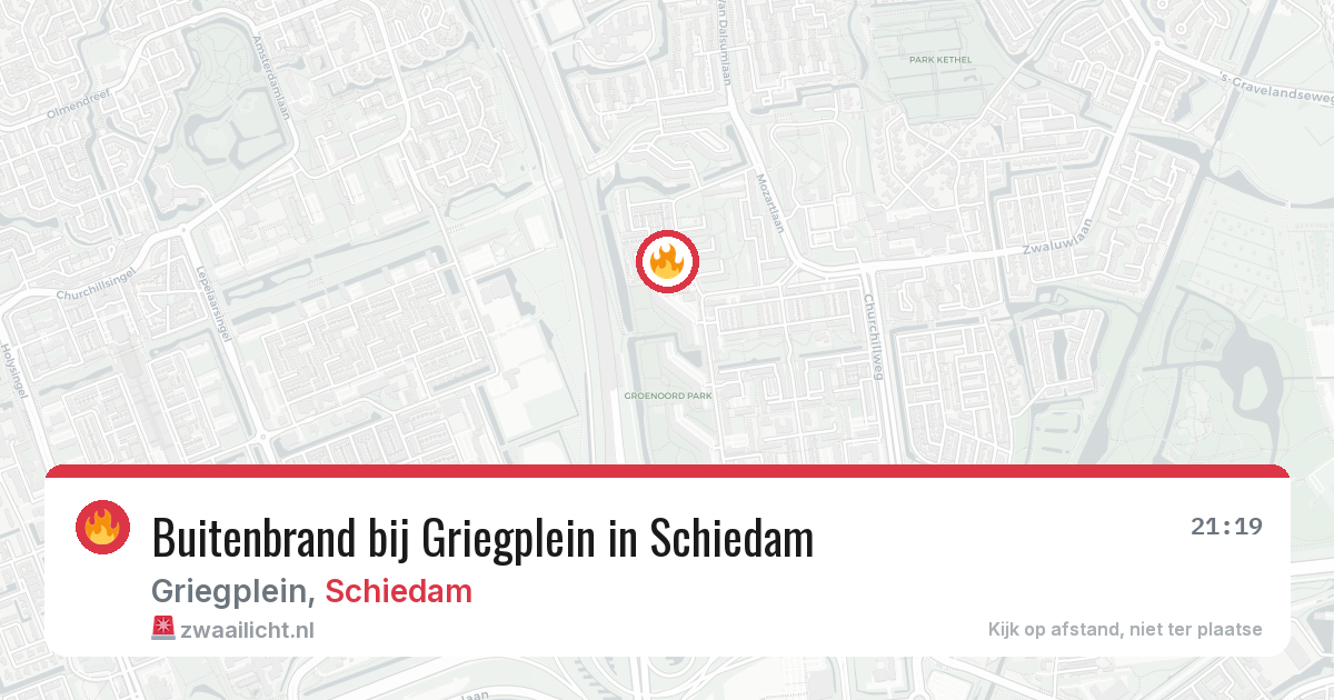 Buitenbrand bij Griegplein in Schiedam — 20 apr 2026
