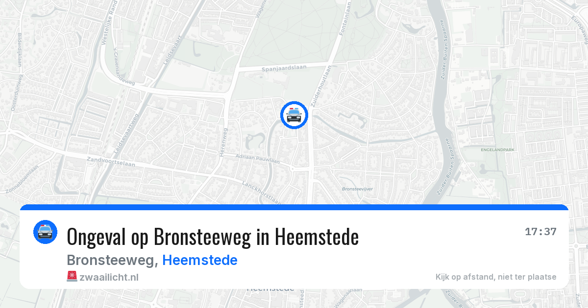 Ongeval op Bronsteeweg in Heemstede — 17 mrt 2026