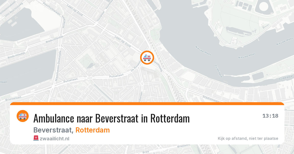 Ambulance naar Beverstraat in Rotterdam — 3 aug 2026