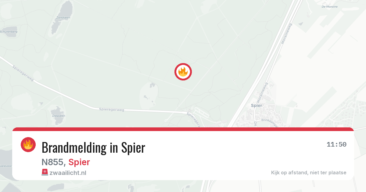 Brandmelding in Spier — 21 mrt 2026