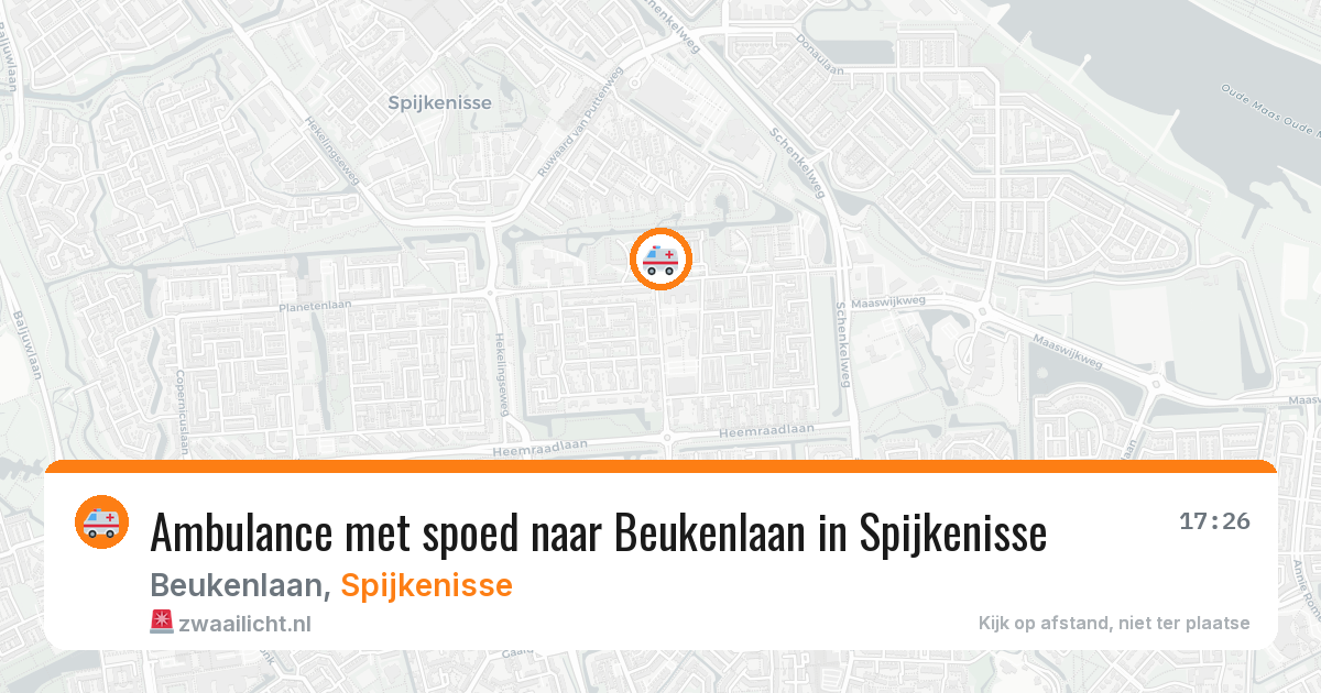 Ambulance met spoed naar Beukenlaan in Spijkenisse — 6 aug 2026