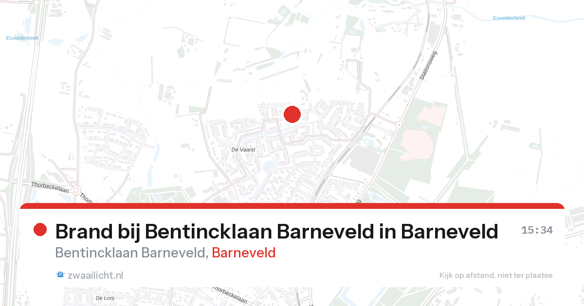 Brand bij Bentincklaan Barneveld in Barneveld — 16 feb 2026