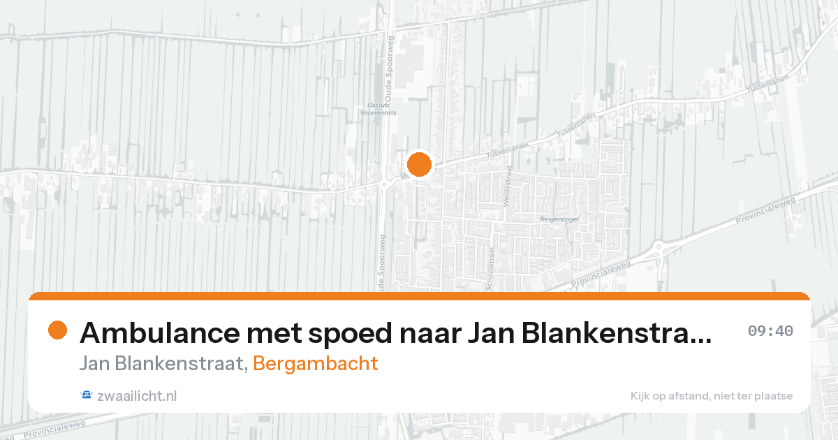 Ambulance met spoed naar Jan Blankenstraat in Bergambacht — 19 aug 2026
