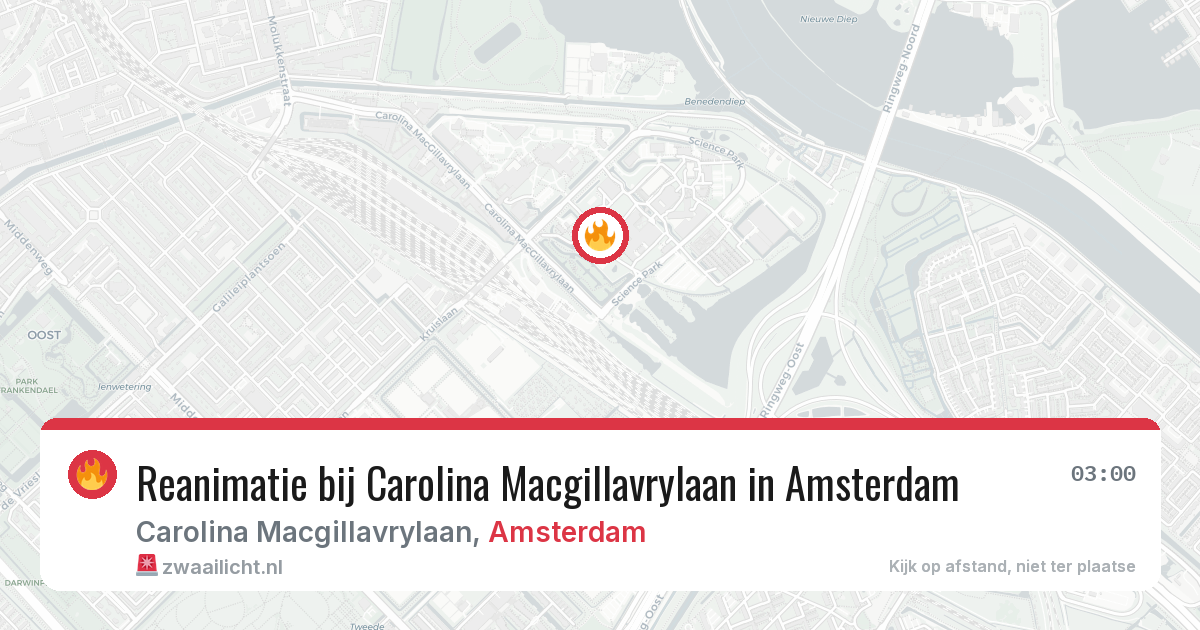 Reanimatie bij Carolina Macgillavrylaan in Amsterdam — 24 apr 2026