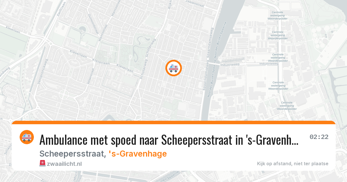 Ambulance met spoed naar Scheepersstraat in 's-Gravenhage — 4 apr 2026