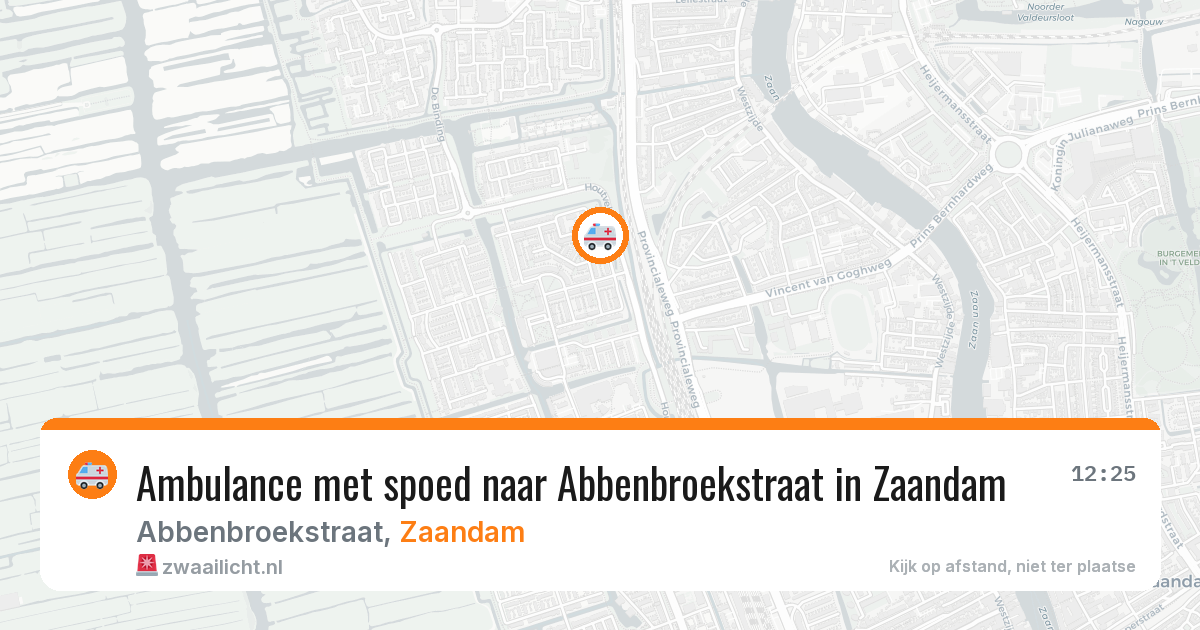 Ambulance met spoed naar Abbenbroekstraat in Zaandam — 4 mei 2026