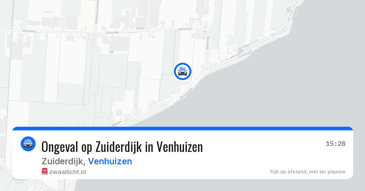 Ongeval op Zuiderdijk in Venhuizen — 26 jun 2026