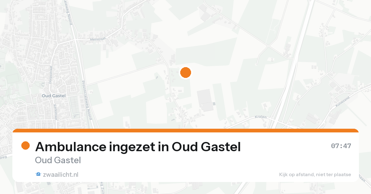 Ambulance ingezet in Oud Gastel — 15 aug 2026