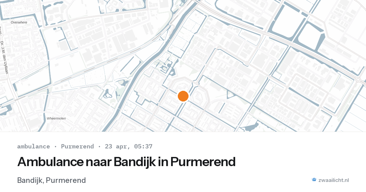 Ambulance naar Bandijk in Purmerend — 23 apr 2026