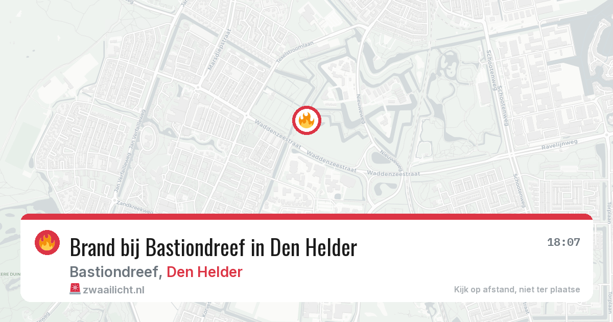 Brand bij Bastiondreef in Den Helder — 31 mei 2026