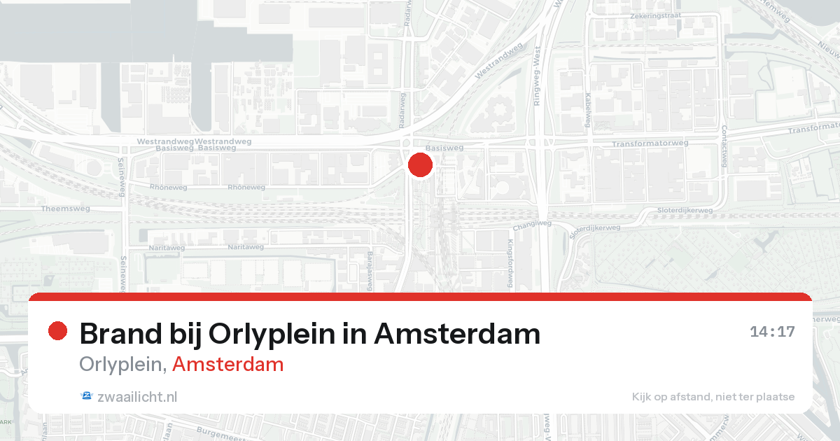 Brand bij Orlyplein in Amsterdam — 26 mei 2026