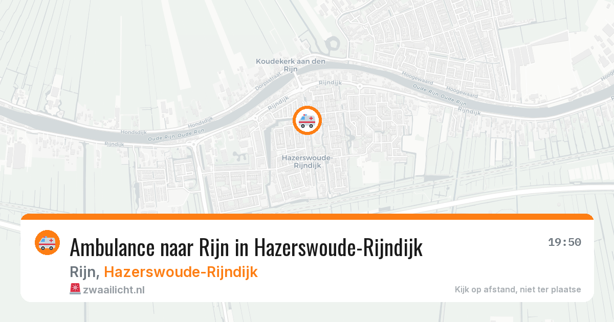 Ambulance naar Rijn in Hazerswoude-Rijndijk — 2 jul 2026