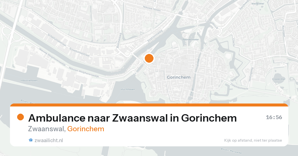 Ambulance naar Zwaanswal in Gorinchem — 24 aug 2026