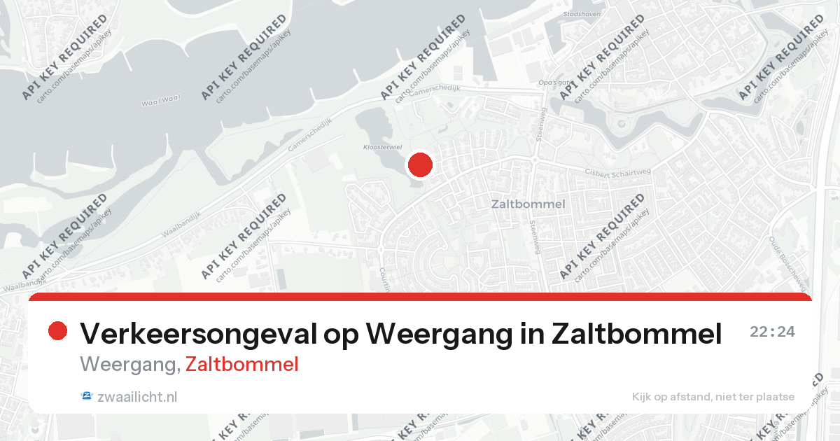 Verkeersongeval op Weergang in Zaltbommel — 22 aug 2026