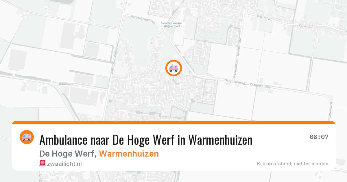 Ambulance naar De Hoge Werf in Warmenhuizen — 2 apr 2026
