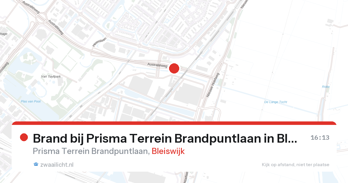 Brand bij Prisma Terrein Brandpuntlaan in Bleiswijk — 27 aug 2026
