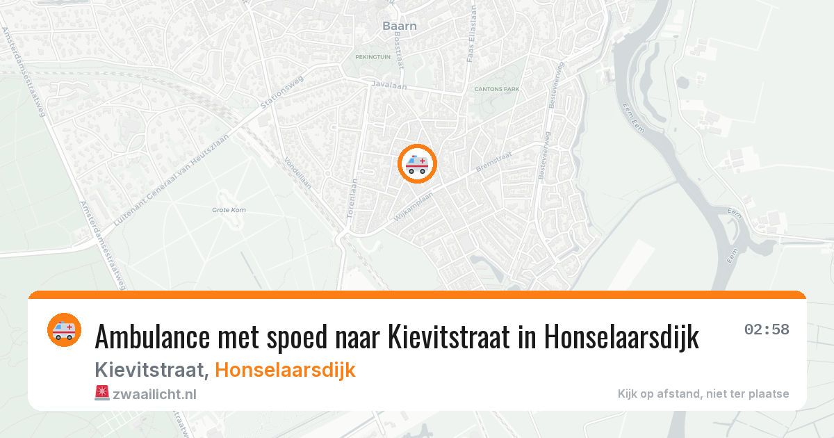 Ambulance met spoed naar Kievitstraat in Honselaarsdijk — 11 apr 2026