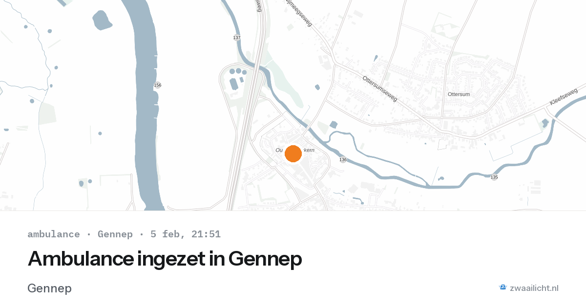 Ambulance ingezet in Gennep — 5 feb 2026