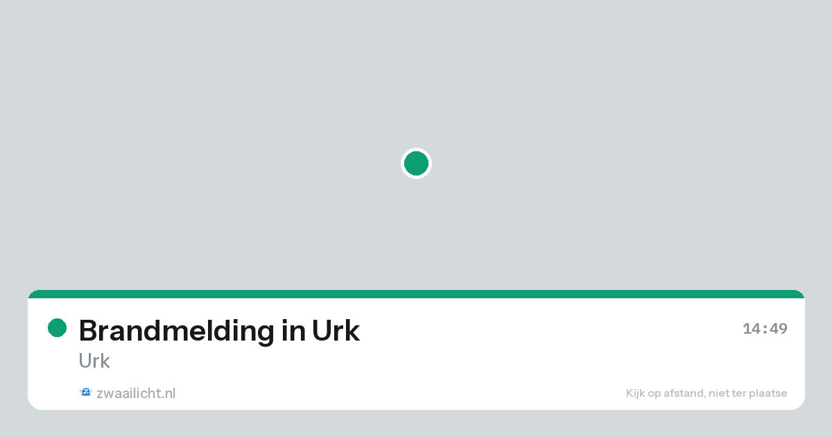 Brandmelding in Urk — 15 aug 2026