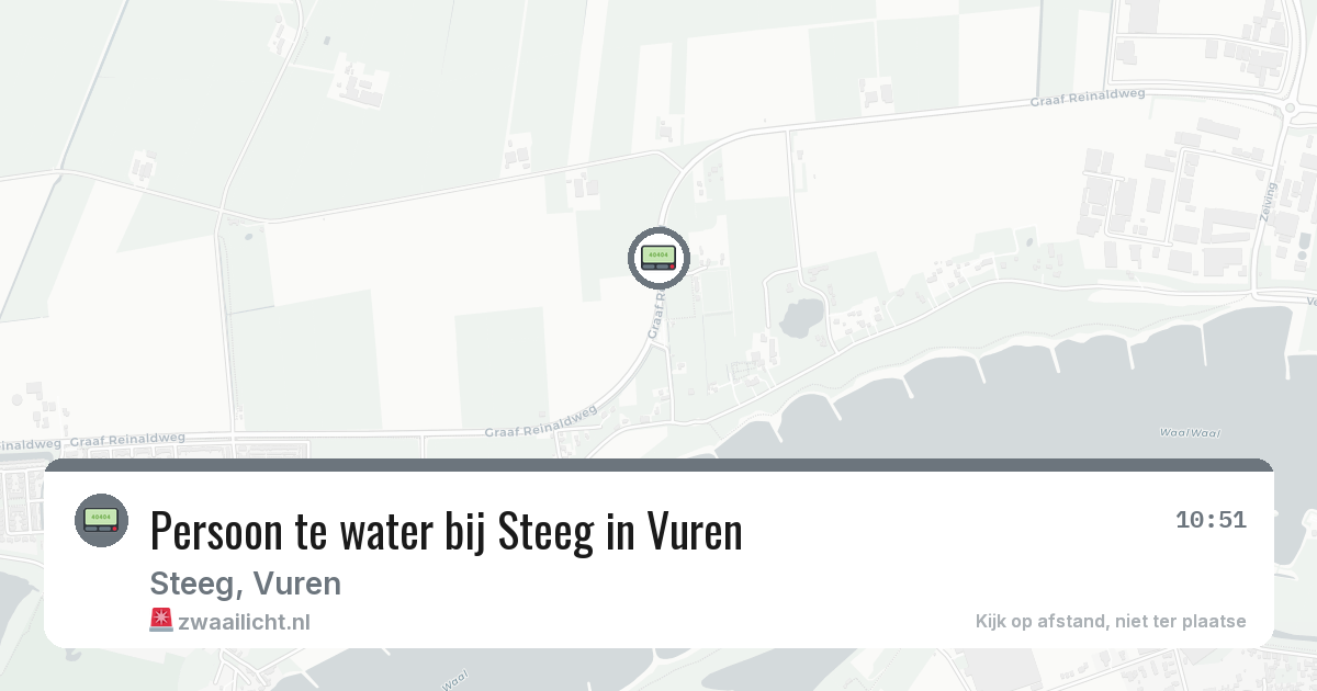 Persoon te water bij Steeg in Vuren — 30 jan 2026