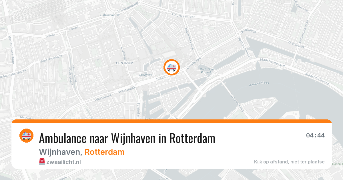 Ambulance naar Wijnhaven in Rotterdam — 30 jun 2026