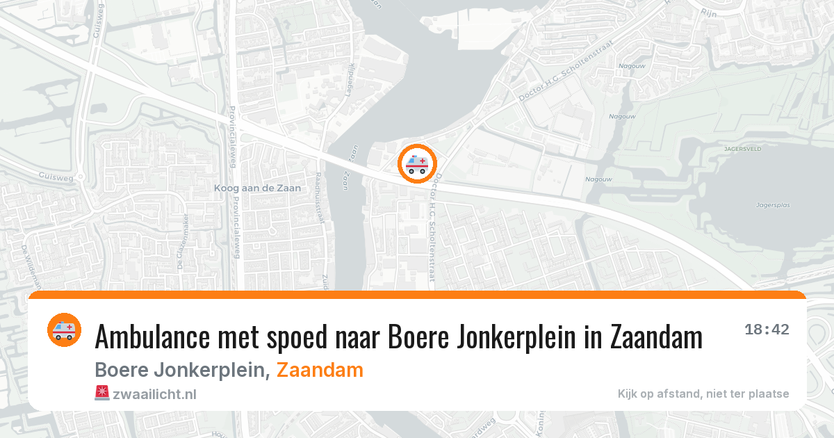 Ambulance met spoed naar Boere Jonkerplein in Zaandam — 25 apr 2026