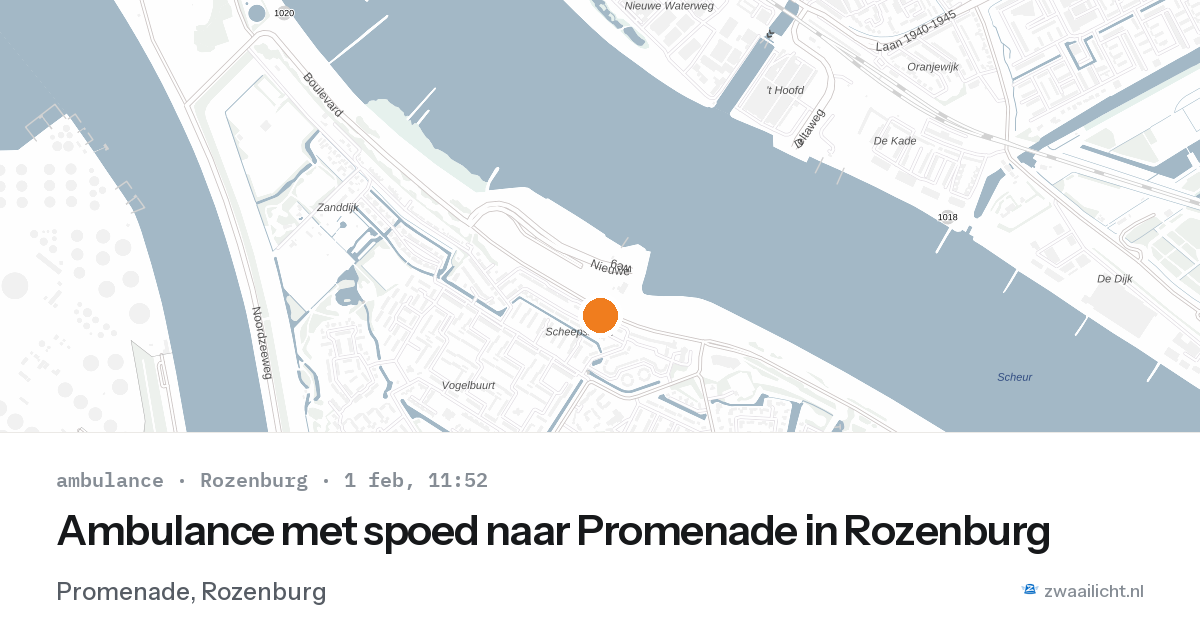 Ambulance met spoed naar Promenade in Rozenburg — 1 feb 2026
