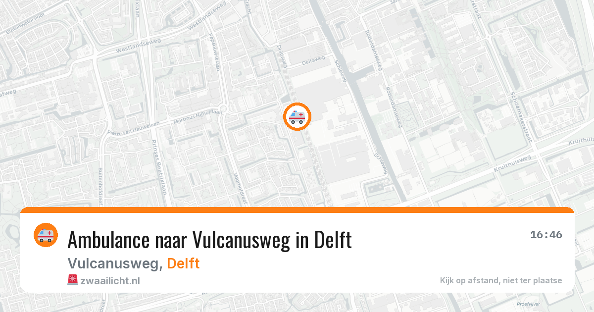 Ambulance naar Vulcanusweg in Delft — 8 jun 2026