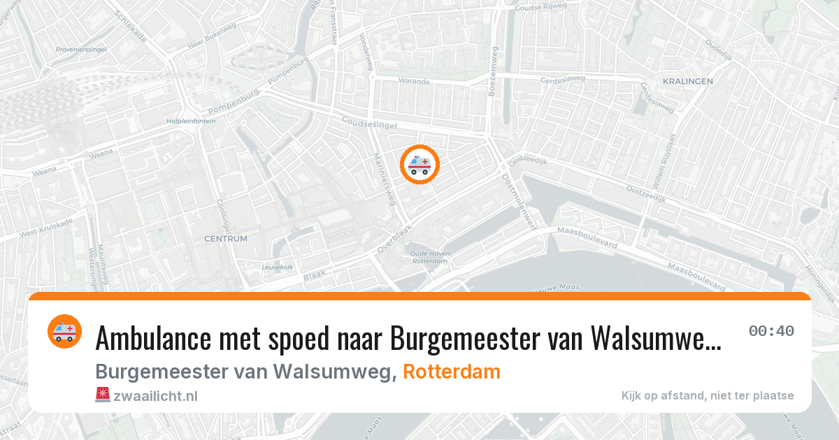 Ambulance met spoed naar Burgemeester van Walsumweg in Rotterdam — 4 apr 2026