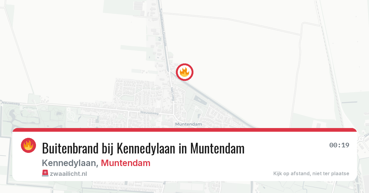 Buitenbrand bij Kennedylaan in Muntendam — 20 mrt 2026
