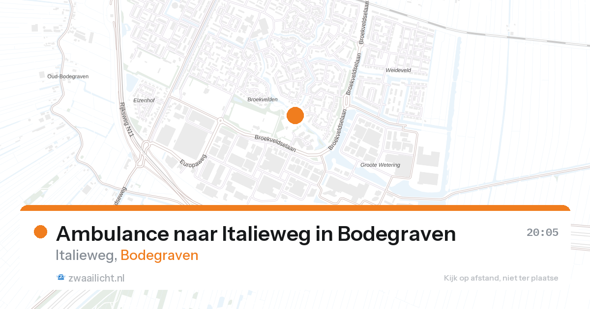 Ambulance naar Italieweg in Bodegraven — 7 apr 2026