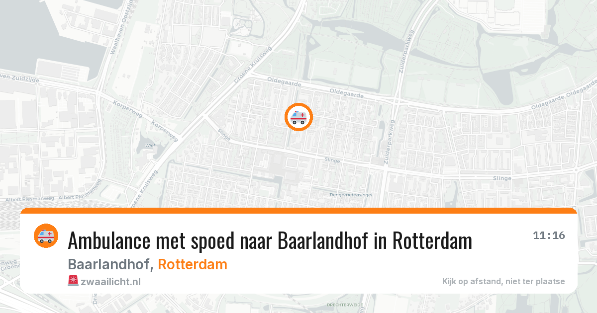 Ambulance met spoed naar Baarlandhof in Rotterdam — 3 jul 2026