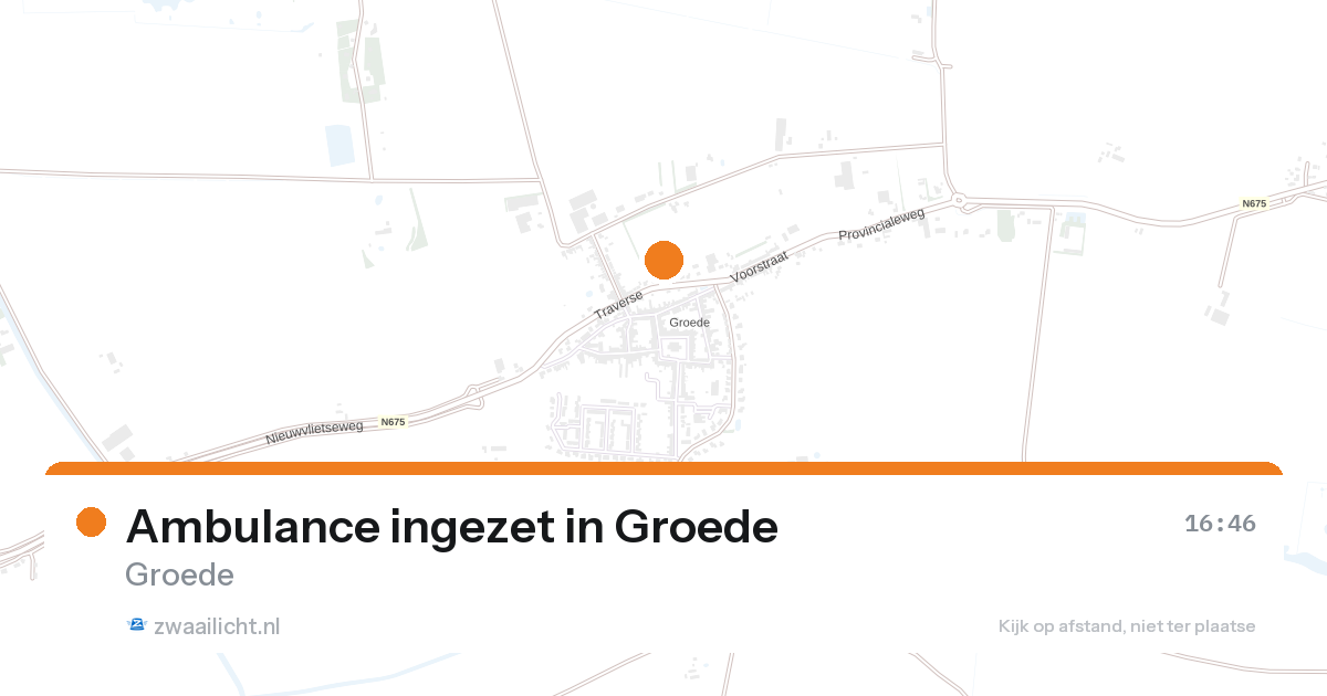 Ambulance ingezet in Groede — 9 aug 2026