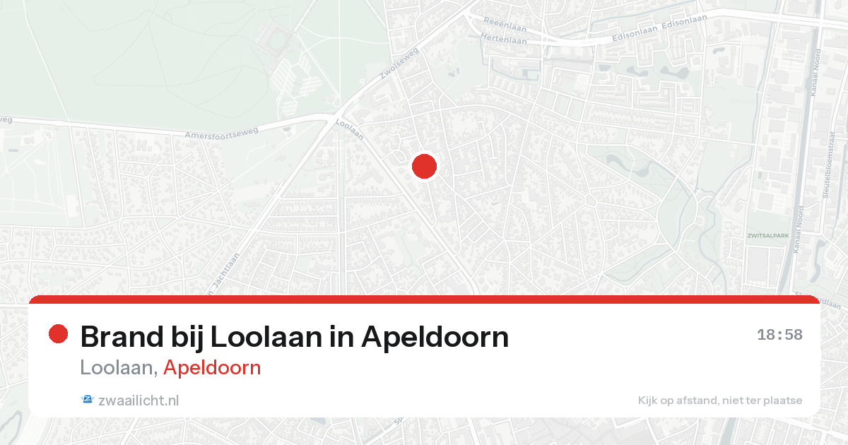 Brand bij Loolaan in Apeldoorn — 20 aug 2026