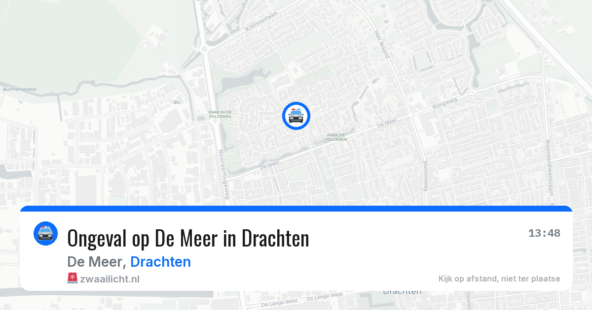 Ongeval op De Meer in Drachten — 23 apr 2026