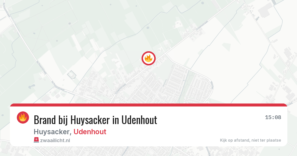Brand bij Huysacker in Udenhout — 17 mei 2026