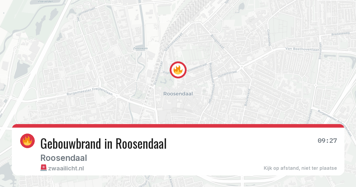 Gebouwbrand in Roosendaal — 6 jul 2026