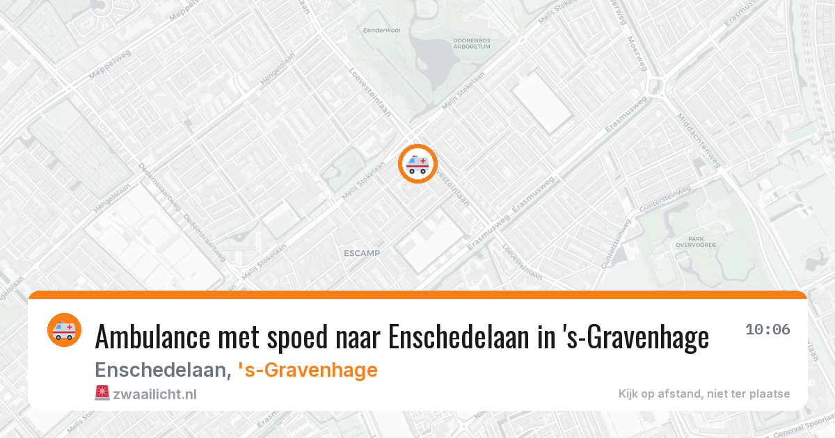 Ambulance met spoed naar Enschedelaan in 's-Gravenhage — 19 jun 2026