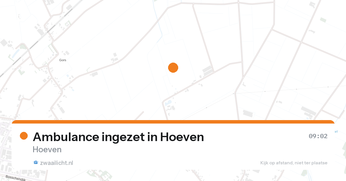 Ambulance ingezet in Hoeven — 27 aug 2026