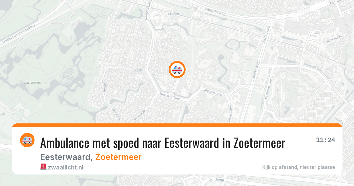 Ambulance met spoed naar Eesterwaard in Zoetermeer — 9 apr 2026