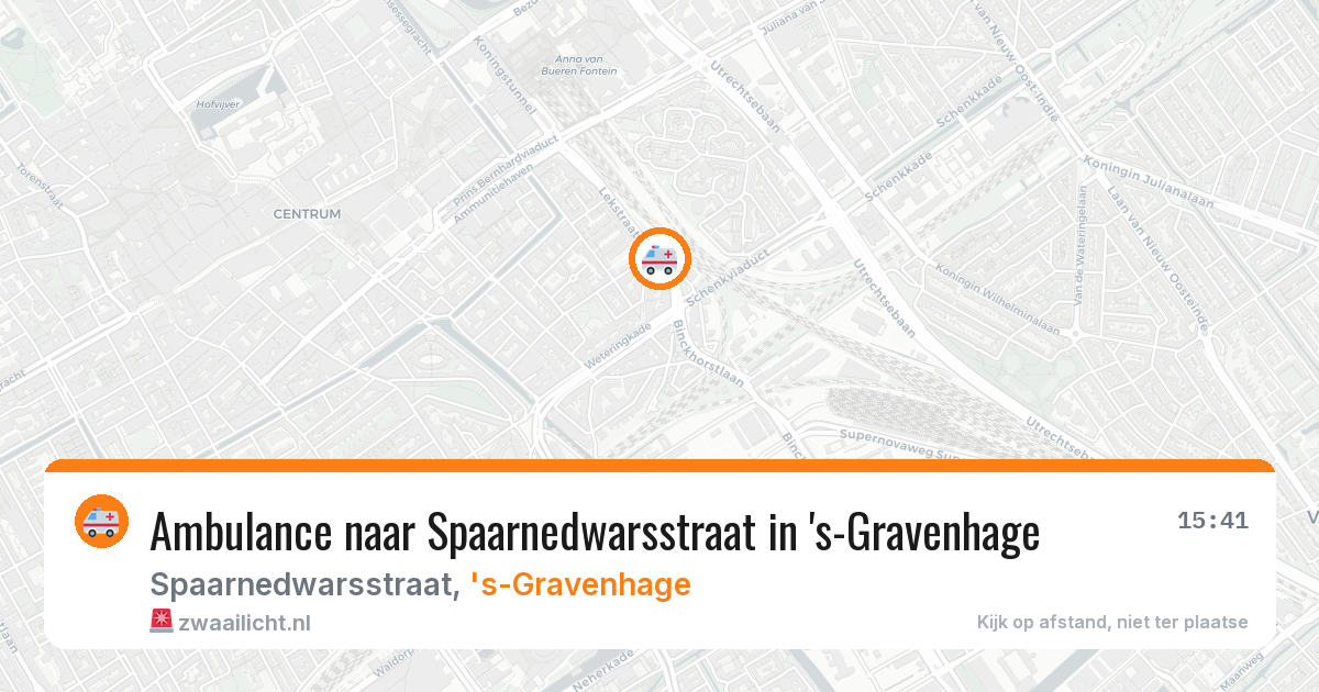 Ambulance naar Spaarnedwarsstraat in 's-Gravenhage — 1 jul 2026
