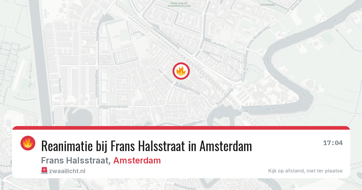 Reanimatie bij Frans Halsstraat in Amsterdam — 7 mrt 2026