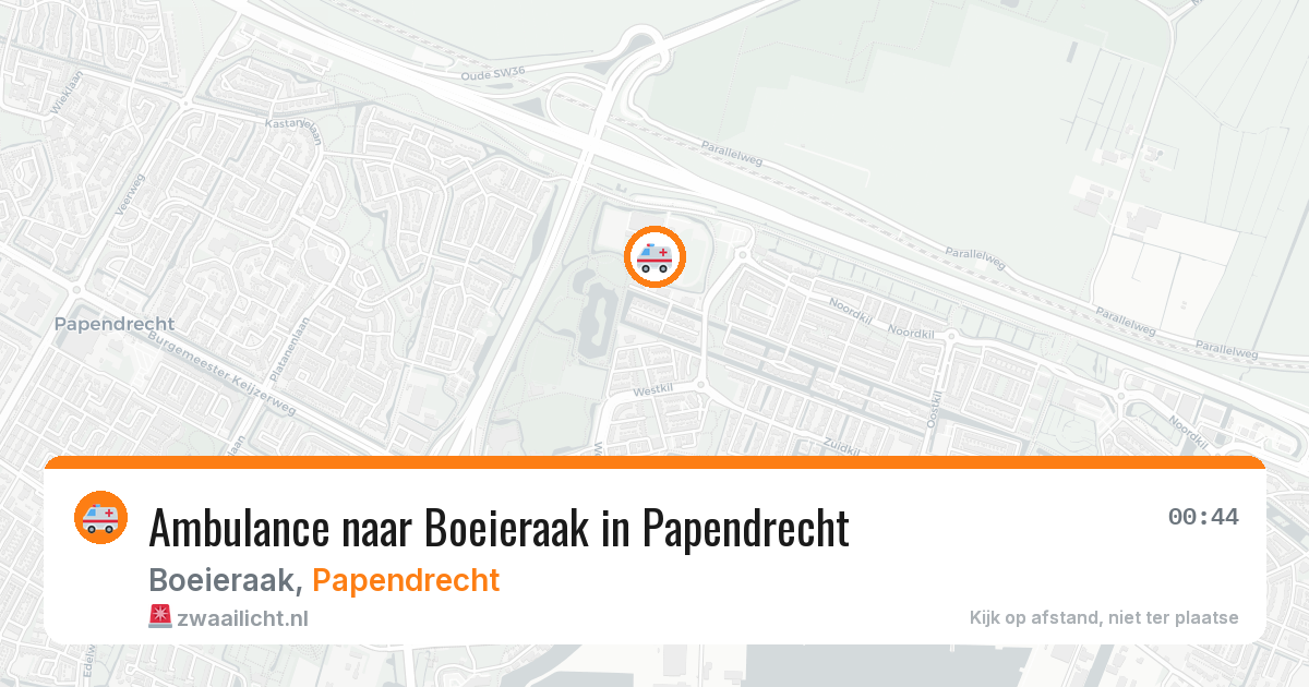 Ambulance naar Boeieraak in Papendrecht — 3 aug 2026