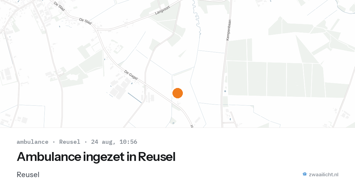 Ambulance ingezet in Reusel — 24 aug 2026