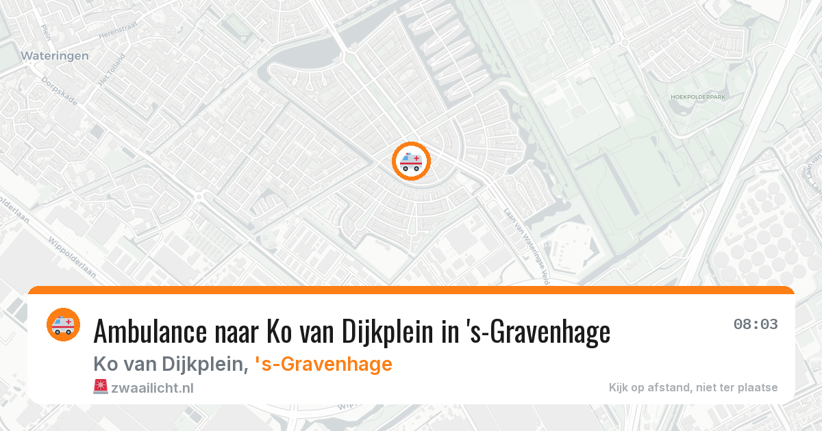 Ambulance naar Ko van Dijkplein in 's-Gravenhage — 17 mei 2026