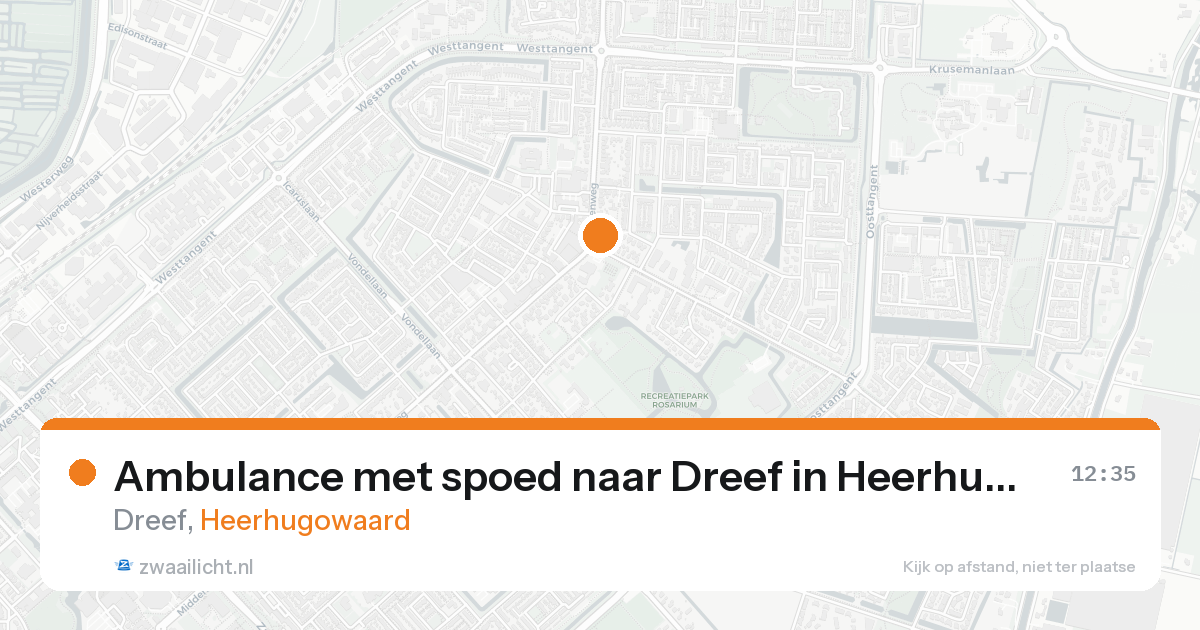 Ambulance met spoed naar Dreef in Heerhugowaard — 25 aug 2026