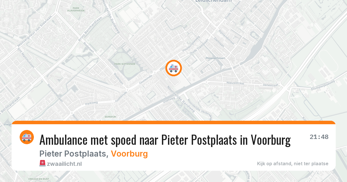 Ambulance met spoed naar Pieter Postplaats in Voorburg — 22 jun 2026